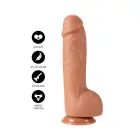 INFERNO realistiškas dildo – 25 cm (9.8″) – kūno spalva — Nuotrauka 6