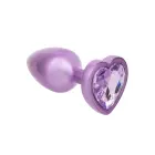 Diamond Heart anaaltapp S – 6 cm (2.4″) – Lilla — Foto 6