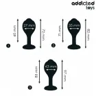 Addicted Toys Silicone Plug Set 3 Sizes with Decorative Gem Base — Photo 4