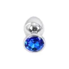 Alumīnija anālais spraudnis – L – 9.5 cm – Zils Foto 2