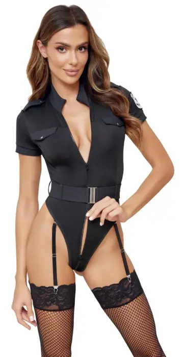 Cottelli COSTUMES policistes bodijs – melns – S Foto 2