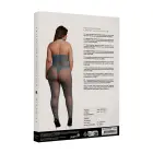 Tīkliņa bodijs ar mežģīņu rakstu – zils – Queen Size — Foto 2