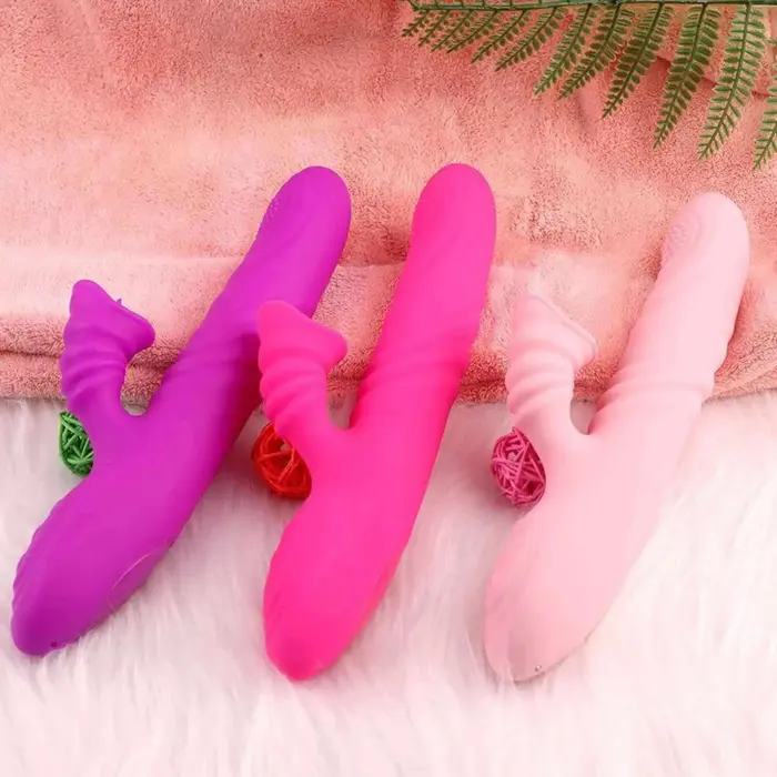 Angelia vibrators ar kustību, rotējošu vārpstu un mēles stimulatoru – 20 cm (7.87″) – violets Foto 9