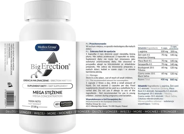 Big Erection toidulisand – 60 tk Photo