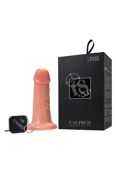 RealStick® CALIBER reālistisks dildo ar piesūcekni – 18 cm (7″) – miesas krāsa
