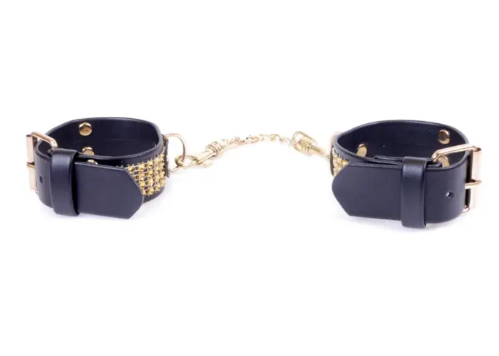 Fetish B - Series Handcuffs with cristals 3 cm Gold Photo