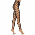 Leg Avenue колготки без стопы с леопардовым узором и сетчатыми вставками – One Size — Фото 2