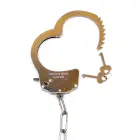 Fetish B-Series Furry Metal Handcuffs – Red — Photo 4
