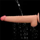 LoveToy – дилдо king size со скользящей кожей из двух слоёв – телесный – 34,3 см — Фото 19