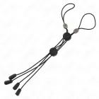 KINK Black Detail Adjustable Nipple Clamps with Elastic Band - Metal, Black Finish — Photo 1