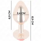 KINK Pink Gold Stainless анальная пробка с акцентом в виде красной розы – M – Розовый — Фото 4
