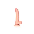 Išlenktas realistiškas dildo su sėklidėmis ir siurbtuku – 15.5 cm (6″) – Kūno spalva Photo