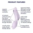 Satisfyer Curvy Trinity 2 klitora stimulators – 15 cm – violets — Foto 2