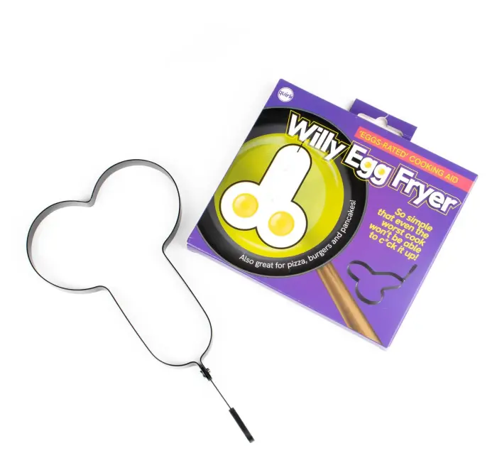 Penis-shaped egg frying mould – metal – for 2 eggs