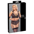 Cottelli Bondage Plus mežģīņu komplekts 4XL – regulējams krūšturis un biksītes — Foto 1