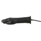 Latex täispuhutav käe kujuline dildo – 25 cm (10″) – must — Foto 4