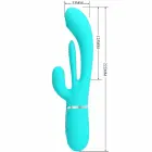 Pretty Love Shania BW-500041-1 Triple Function Vibrator – Blue — Photo 7
