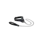 SPORTSHEETS Velvet Noir Collar & Leash – marmora dizains – 71 cm pavada — Foto 3