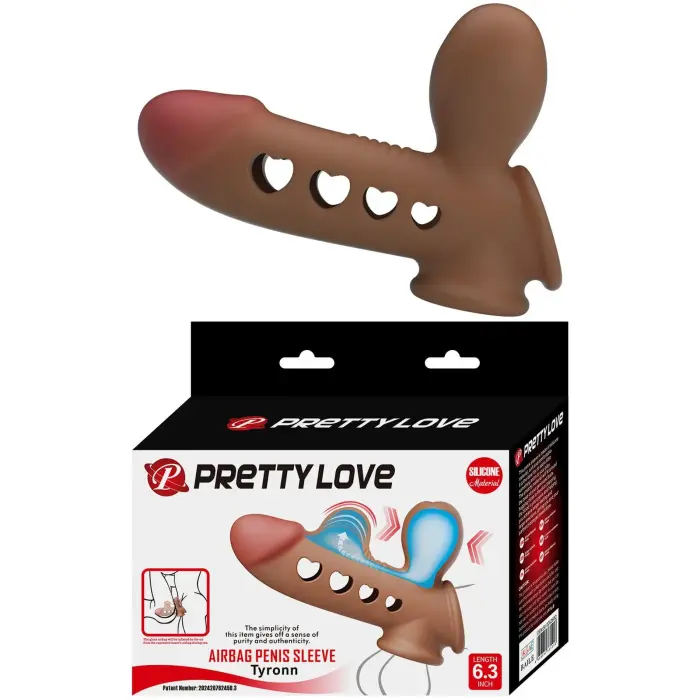 PRETTY LOVE – Tyronn silikoninė vandeniui atspari varpos rankovė – kūno spalva