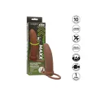 Performance Maxx uzlādējamais biezais dubultais penetrators – brūns Foto 5