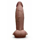 b-Vibe SlipSkin 9" Girthy – survele reageerivast silikoonist iminapaga dildo – Värv: pruun – 22,9 cm — Foto 4