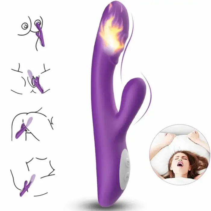 ARMONY SPARK Heat Effect двойной вибратор – 22.4 см (8.8″) – фиолетовый
