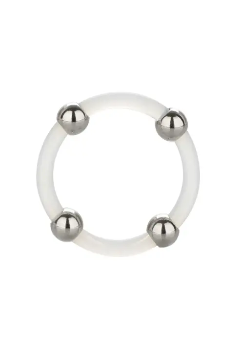 Steel Beaded silikoonist peenis võru L – läbipaistev