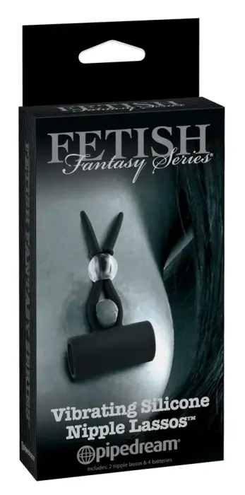 FFSLE Silicone Vibrating Nipple Lassos – Black