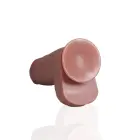 Extra Thick Straight Dildo with Balls – 25.4 cm (10″) – Flesh — Photo 4