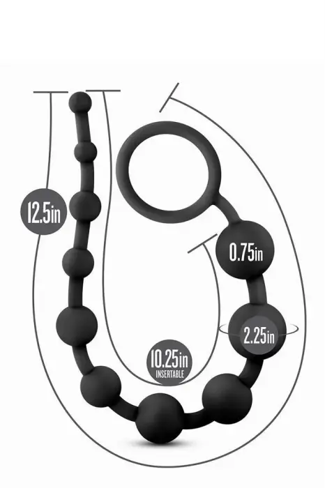 ANAL ADVENTURES PLATINUM anālo bumbiņu komplekts – 31.7 cm – Multicolored Foto 5