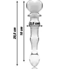 Ibiza Nebula Series Model 21 stikla dildo – 20.5 cm (8″) – Caurspīdīgs — Foto 3