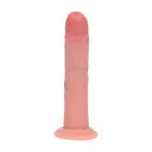 Divu blīvumu silikona izliekts reālistisks dildo ar piesūcekni – miesas – 18,5 cm — Foto 3
