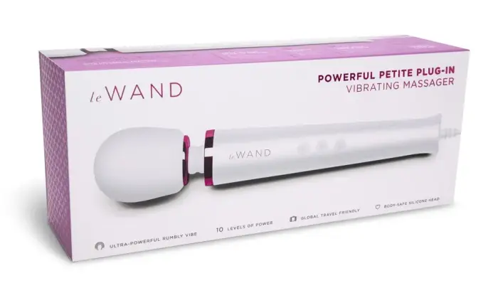 Le Wand Powerful Petite plug-in wand вибратор – 25 cm (9.8″) – белый