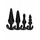 NO. 80 - 4-Piece Butt Plug Set - Black Foto 1