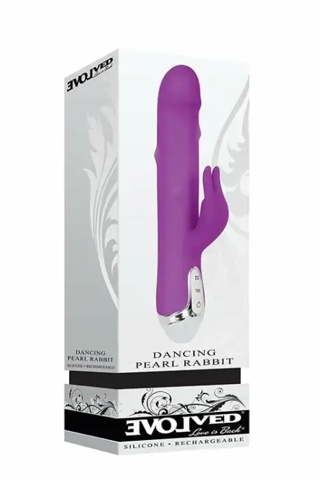 EVOLVED Dancing Pearl Rabbit violetinis silikonas dviejų motorų – 23,5 cm