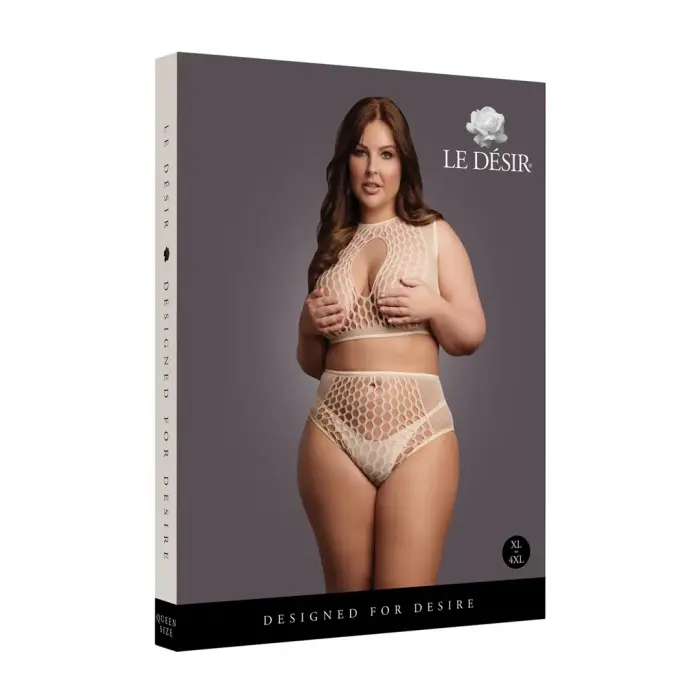 Duo Net Key-Hole Bra Set - Queen Size Photo