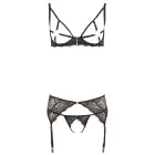Schmuckstrapsset 3 daļu mežģīņu komplekts – melns – XL — Foto 22