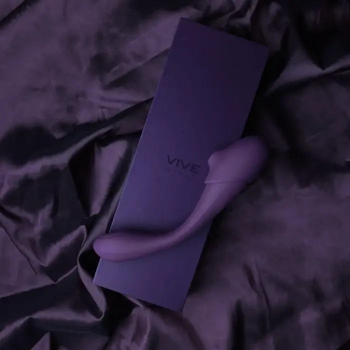 Mirai dubultais pulsējošs un gaisa viļņu elastīgs vibrators – violets Foto 5