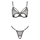 Cottelli LINGERIE Mesh Bra and Thong Set – Black – M — Photo 7