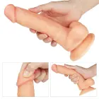 LoveToy The Ultra Soft Dude – realistiškas dildo – TPE – kūno spalvos – 20,3 cm — Nuotrauka 3