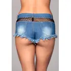 Such a Catch Denim Shorts with Mesh Panels – Black – M — Photo 3