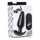 Vibrating Silicone Butt Plug with Remote Control – 18–20 cm – Black — Photo 1