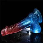 Dazzle Studs Reālistisks dildo ar piesūcekni – 20 cm (7.5″) – Daudzkrāsains — Foto 11