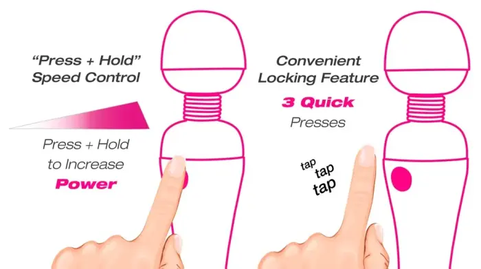 palmpower uzlādējams wand masāžas vibrators – 19.5 cm (7.7″) – rozā Foto 8