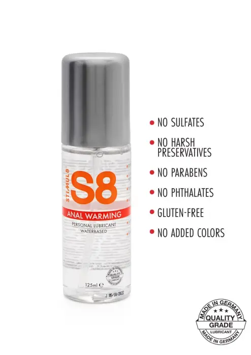 S8 Water-based Warming Anal Lubricant – 125 ml Photo