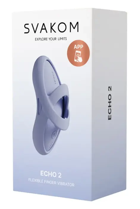 SVAKOM Echo 2 пальчиковый вибратор – 9.2 cm (3.6″) – синий
