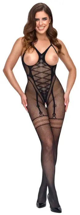Fantasy by Cottelli võrkkangast catsuit – must – S/L Photo