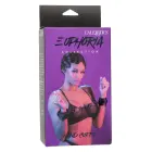 Euphoria Collection Faux Leather Handcuffs – Black — Photo 2
