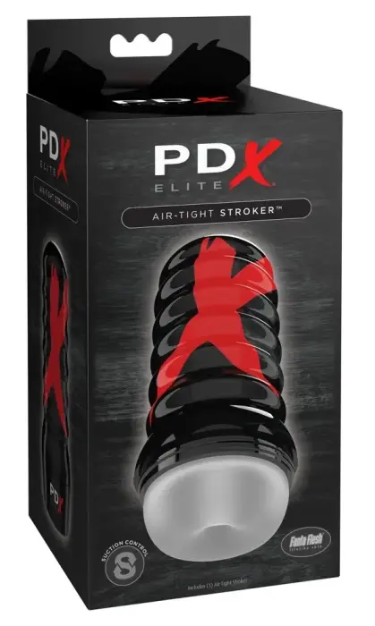 PDX Elite Air Tight Frosted Manual Masturbator – 19.1 cm – Clear