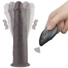 Divslāņu platīna silikona rotējošs dildo – 23 cm (9″) – Rozā — Foto 8